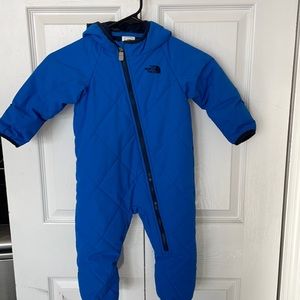 THE NORTH FACE WINTER SNOW SUIT, BLUE, SIZE 12-18 Months
